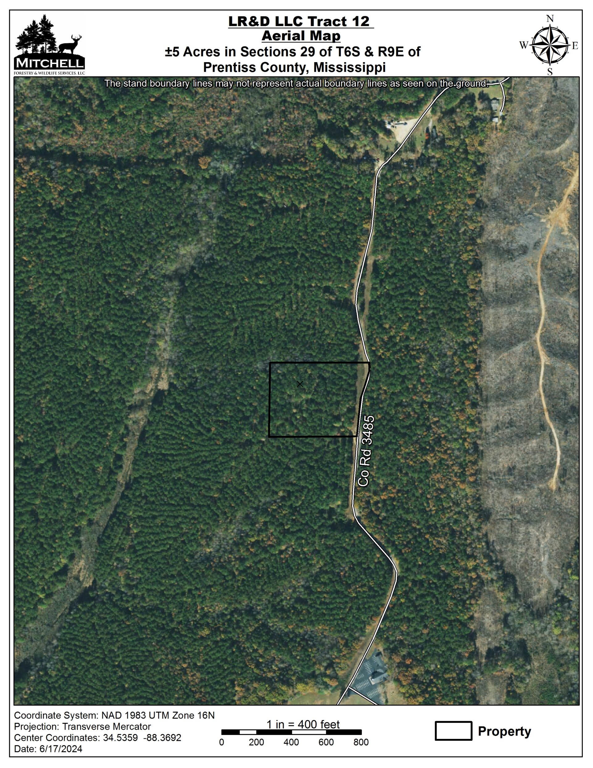 LR&D LLC Tract - Mississippi Land For Sale - Aerial Map